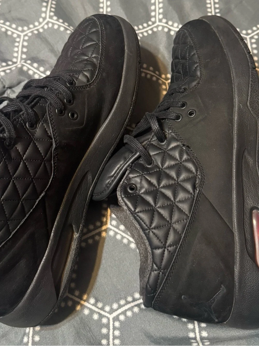 Jordan Men's Black Quilted High-Top Sneakers